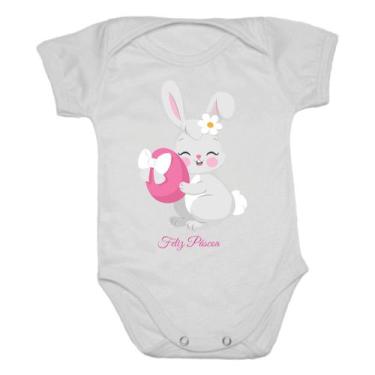 Imagem de Body de Bebê Feliz Páscoa - Vem Bebê, Pascoa02a, GG - Manga Curta