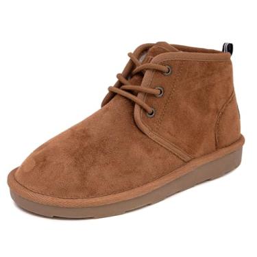 Imagem de Nautica Bota infantil com pele de ovelha para neve e inverno - bota chinela quente | meninos-meninas|(criança grande - criança pequena - bebê), Chestnut-dulverton, 6 Toddler