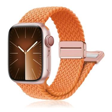 Imagem de Pulseira trançada magnética para Apple Watch séries 11 10 9 8 7 6 5 4 3 / SE/Ultra 3 de 40 mm, 44 mm, 46 mm, 42 mm, 38 mm, 41 mm, 45 mm, 49 mm, 49 mm