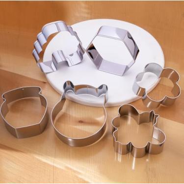 Imagem de Conjunto de 6 cortadores de biscoito de abelha, colmeia, pote de mel, Ursinho Pooh, moldes de biscoito de aço inoxidável para festa de abelha, panificação, sanduíches, bolo, fondant, decoração de