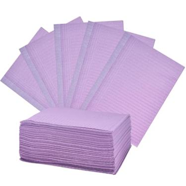 Imagem de Tapete de unha descartável - 25 peças de toalhas de mesa roxas de arte de unhas à prova d'água 3 folhas de papel almofadas limpas para salão de beleza tatuagem de manicure