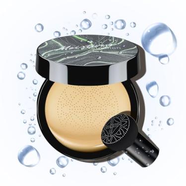 Imagem de OETUIOW Base De Maquiagem Facial Mushroom Head Air Cushion, Creme Cc, Bb Cream, Para Todos Os Tipos Pele, Corretivo Hidratante E Iluminador Longa Duração (Bege-Claro)