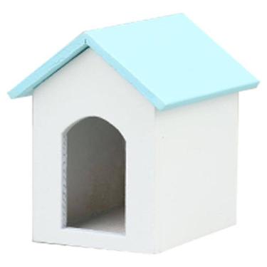 Imagem de Casa de cachorro em miniatura para casa de bonecas Miniho de madeira em escala 1:12