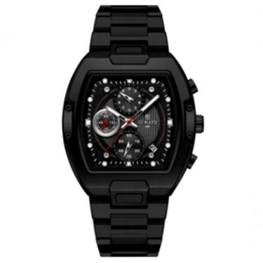 Imagem de Relógio Masculino Multifuncional Grande Mostrador Luminoso à Prova D'água Preto