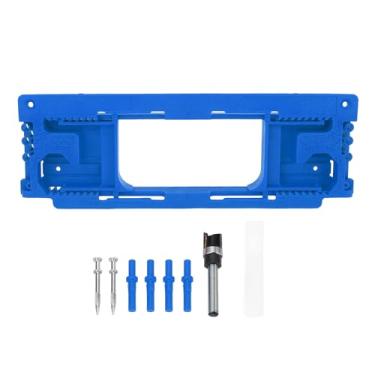 Imagem de WALFRONT Modelo de Roteador de Dobradiça de Porta Gabarito de Dobradiça de Porta 1-3/8 a 2 1/2 pol. Opções de Espessura Conjunto de Ferramentas de Mortiser para Decoração de Casa para