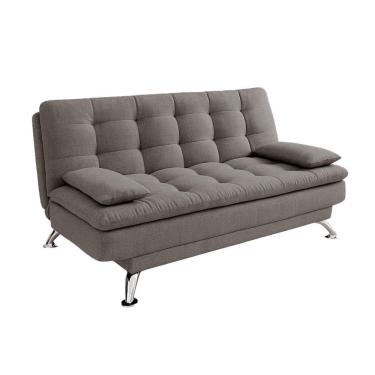 Imagem de Sofá-Cama Casal 3 Lugares Premium Linho Cinza