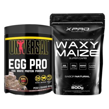 Imagem de Kit Egg Pro 454g - Universal + Waxy Maize 1Kg - Xpro Nutrition-Unissex