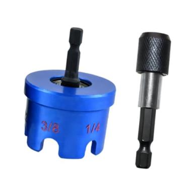 Imagem de Ｂｅｓｇａ Adaptador para furadeira de porcas para hastes roscadas de 1/4", 3/8" e 1/2" - Remoção rápida e versátil de porcas parafusos para, Azul com Chave de Porca