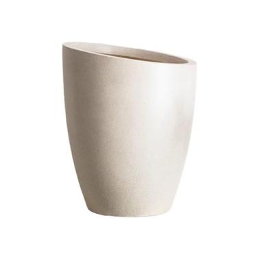 Imagem de Vasos de plantas Vaso de flores argila e magnésio com boca chanfrada para jardim pátio frontal