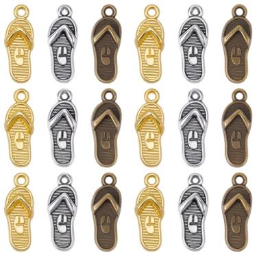 Imagem de SUNNYCLUE 1 caixa com 90 peças, 3 cores, berloques de metal, mini pingentes de verão, ouro, prata, liga de bronze antigo, pingentes em forma de pingentes para fazer joias, pulseiras, brincos