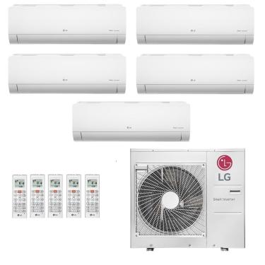 Imagem de Ar-Condicionado Multi Split Inverter LG 48.000 (2x Evap HW 7.000 + 2x Evap HW 9.000 + 1x Evap HW 24.000) Quente/Frio 220V