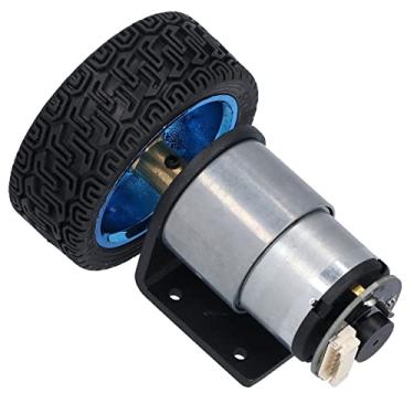 Imagem de Akozon Kit de Conjunto de Motor Codificador Com Eixo de 6 Mm e Suporte de Montagem para Robótica de Carro Inteligente – DC6V JGB37-520 para Projetos DIY (600 RPM)