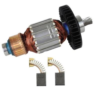 Imagem de Rotor 220V e Jg Carvão P/ Serra Makita 5007MG