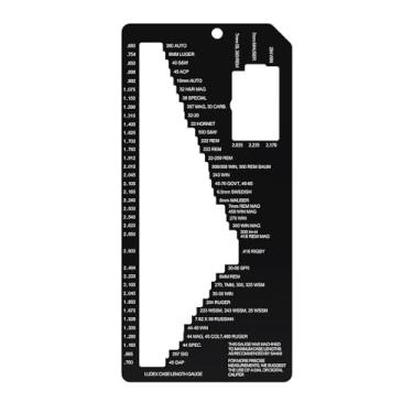 Imagem de Ludex Medidor de comprimento da caixa de munição, medidor de comprimento do cartucho para recarga de capa