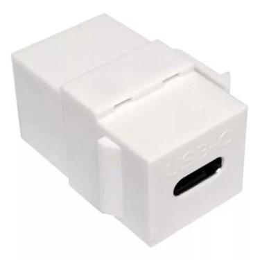 Imagem de Kit 10 Conectores Keystone USB-C Tipo C - Tblackrox