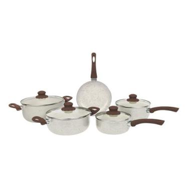 Imagem de Conjunto 5 Panelas Florença Vanila Antiaderente Indução - Hauskraft