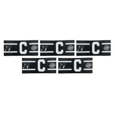 Imagem de Kit 5 Braçadeira Faixa Capitão Personalizável Brasão Time Fecho tiras 