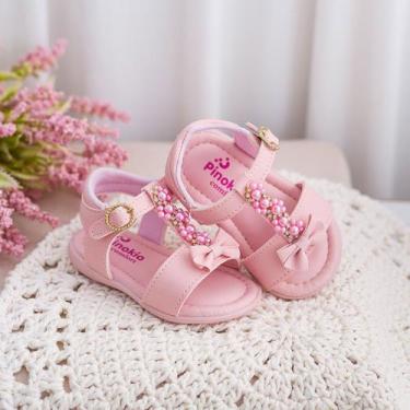 Imagem de Sandália Bebê Menina Pérola Laço Festa Batizado - PINOKIO CALÇADOS, Ro