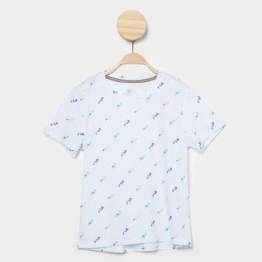 Imagem de Camiseta Infantil Fila Full Menina, Branco, 12A