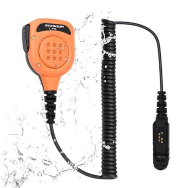 Imagem de Microfone profissional de redução de ruído compatível com rádios Motorola XPR 3500e, 3300e, 3500, 3300 séries (laranja amarelo)