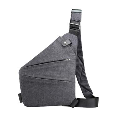 Imagem de Bolsa Transversal Antifurto para Viagens de Armazenamento Portátil Unissex Ajustável com Tecido Espesso Resistente a Rasgos e Atrito Acessórios Hardware Resistentes Design Cinto Respirável Prática Con