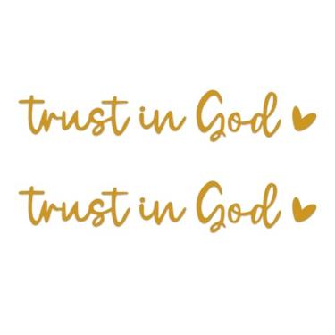 Imagem de HQRNYP 2 peças de decalques de espelho retrovisor Trust in God, adesivo de espelho, adesivos decorativos de vinil automotivo, decalque de lembrete de autoafirmação universal para carro, caminhão