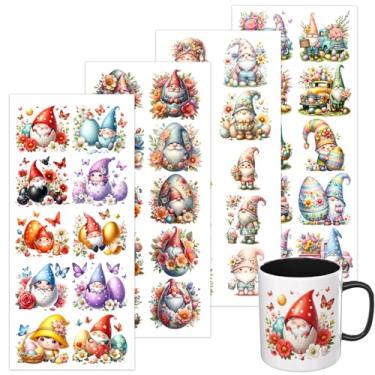 Imagem de Elewins Adesivos UV DTF - 4 peças UV DTF Cup Wrap adequado para 473 ml, canecas, cadernos, etc. Para criatividade DIY, adesivo de transferência UV DTF de alta viscosidade (Anão de Páscoa)