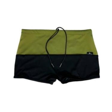 Imagem de SUNGA ADULTO BOXER VERDE MILITAR E PRETO-Masculino