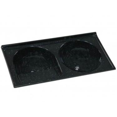 Imagem de Tanque de Granito Sintético Duplo N2 com 110x55cm Preto - 500208 - A.J