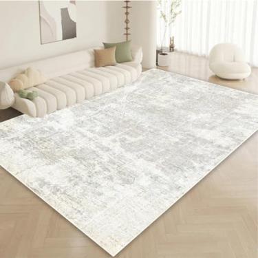 Imagem de Tapete minimalista moderno em tons claros para sala de estar, área do sofá, mesas de centro, sem fiapos, decoração para quarto (80x120cm 31,5x47,2in/Sem fiapos-7)