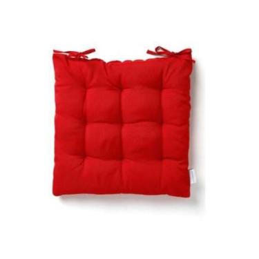 Imagem de Almofada Futton Assento Para Cadeira - Vermelho 40X40 - Lynx Produções