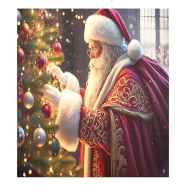 Imagem de SEHANY Capa magnética de Papai Noel para lava-louças, adesivos magnéticos para decoração de Natal antiarranhões para painel de geladeira e lava-louças, decoração de Natal de cozinha doméstica 58 x 66