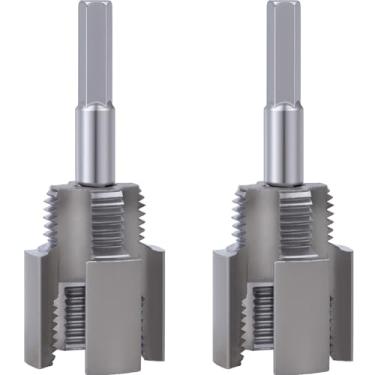 Imagem de Alpinleux 2 peças rosqueadoras de tubos de PVC, ferramenta de rosqueamento de tubos, ferramenta de rosqueamento de tubos interna e externa integrada, ferramenta de corte de rosca de tubos, ferramenta
