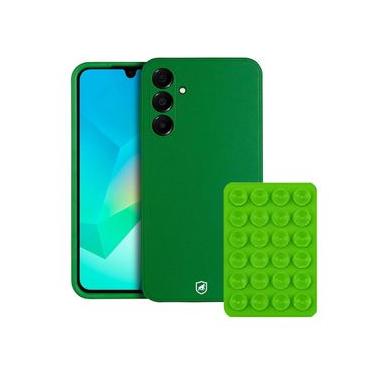 Imagem de Kit Capa Silicon Veloz para Samsung Galaxy A16 5G +  Ventosa - Verde - Gshield