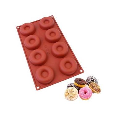 Imagem de Forma Donuts Mini Rosquinha 8 Moldes em Silicone Happyflex