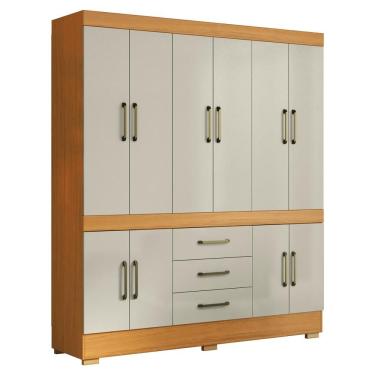 Imagem de Guarda Roupa Casal 10 Portas 179 Cm Monaco Cinamomo Areia Armoveis
