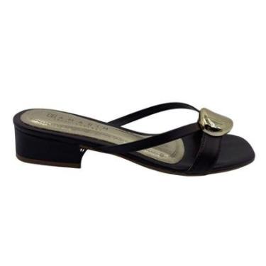 Imagem de Tamanco Casual Ramarim Salto Baixo Marrom 2548201 - Café 38-Feminino