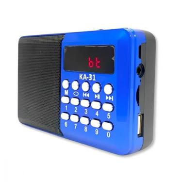 Imagem de Rádio Retrô Bluetooth FM Digital Portátil – 3W, Bateria 800mAh, Entrada USB/Cartão/aux P2, Display LED, Antena Interna, Recarregável, Som Limpo e Design Vintage para Uso Diário