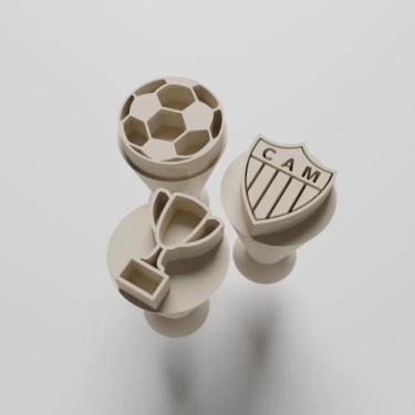 Imagem de Kit Carimbo Marcador Brigadeiros TIME DE FUTEBOL ATLETICO MINEIRO GALO