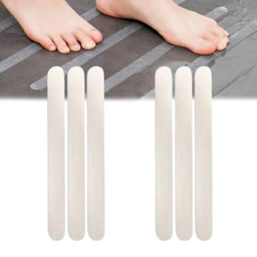 Imagem de 6/18 PCS Tiras Antiderrapantes Adesivos de Chuveiro Transparentes Tiras de Segurança de Banheiro Tiras Antiderrapantes para Banheiras Chuveiros Escadas Pisos (6 Peças)