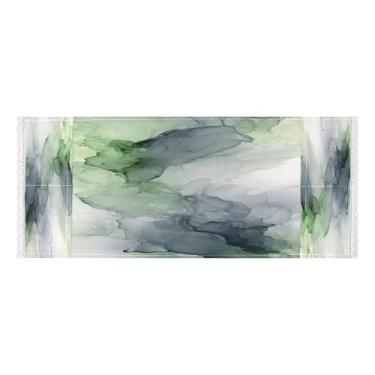 Imagem de Wassud Capas de lavadora e secadora de mármore verde claro, protetor de lavadora com sacos de armazenamento, capa de geladeira à prova de poeira com bolsos para lavanderia doméstica, cozinha, 120 x 55