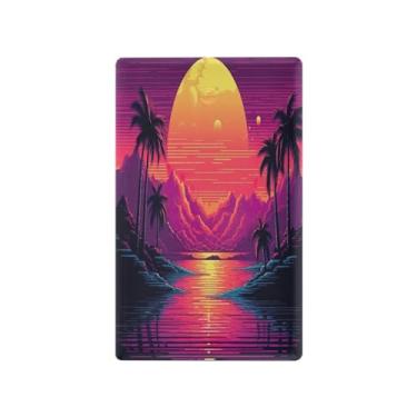 Imagem de Wassud Placa de cobertura para interruptor de luz do pôr do sol, interruptor de interruptor único, placa de parede, decoração de casa, sala de estar, quarto, decoração