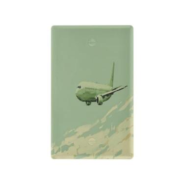 Imagem de Wassud Placa de cobertura de interruptor de luz, capas de tomadas duplas, placa de parede, tomadas elétricas decorativas, céu alto, sonho, casa, sala de estar, decoração