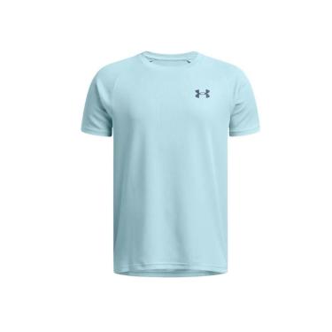 Imagem de Camiseta Under Armour UA Tech Textured Azul e Preto - Infantil M-Masculino
