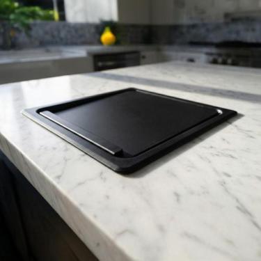 Imagem de Lixeira Embutir Quadrada Embutir Preta 8 L - STILLUS HOME, LIXEIRA 8 L