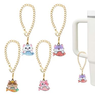 Imagem de DLDXGXNR Berloques para acessórios Stanley Cup com alça de copo com glitter para garrafa de água, Small, Liga de aço, Zircão