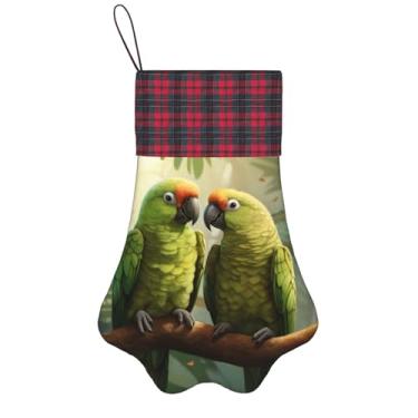 Imagem de SKKNT Meias de Natal para casais papagaios, estampa de azeitona, animais de estimação, decoração de Natal, cães, gatos, árvores, doces, presente, conveniente