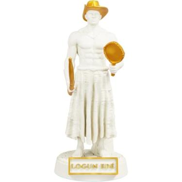 Imagem de Estátua Logun Edé Imagem Umbanda Candomblé Orixá (Cor Mármore Dourado)