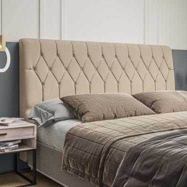 Imagem de Cabeceira King Estofada Veloplus Dobuê Istambul Bege