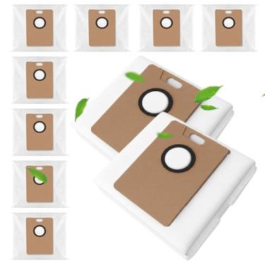 Imagem de Pacote com 10 sacos de pó de substituição para Tapo RV30 Max Plus/RV20 Max Plus - Sacos de vácuo de filtragem HEPA de 4 camadas com grande capacidade de 3L - Sacos de pó descartáveis para limpeza